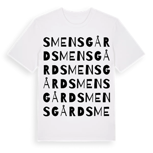 Smensgård ordlek t-shirt – ekologisk bomull t-shirt från Pinshirt
