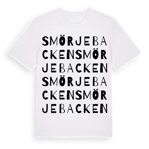 Smörjebacken ordlek t-shirt – ekologisk bomull t-shirt från Pinshirt