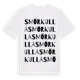 White t-shirt med Smörkulla ordlek t-shirt
