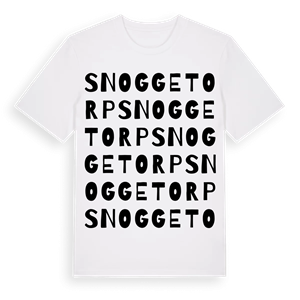 Snoggetorp ordlek t-shirt – ekologisk bomull t-shirt från Pinshirt