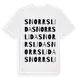 White t-shirt med Snorrslida ordlek t-shirt