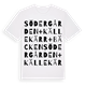 Södergården + Källekärr + Bäcken ordlek t-shirt