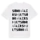 White t-shirt med Södra Åkershult ordlek t-shirt