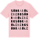 Pink Cotton t-shirt med Södra Bökeberg ordlek t-shirt