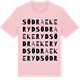 Pink Cotton t-shirt med Södra Ekeryd ordlek t-shirt
