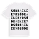 White t-shirt med Södra Ekeryd ordlek t-shirt