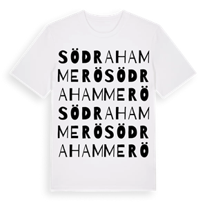 Södra Hammerö ordlek t-shirt – ekologisk bomull t-shirt från Pinshirt