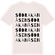 Vintage White t-shirt med Södra Kanåsen ordlek t-shirt