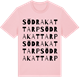 Pink Cotton t-shirt med Södra Kattarp ordlek t-shirt