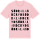 Pink Cotton t-shirt med Södra Landeryd ordlek t-shirt