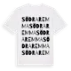 White t-shirt med Södra Remma ordlek t-shirt