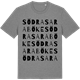 Mid Heather Gray t-shirt med Södra Saraböke ordlek t-shirt