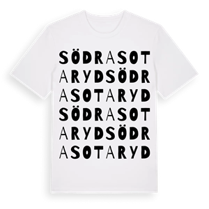 Södra Sotaryd ordlek t-shirt – ekologisk bomull t-shirt från Pinshirt
