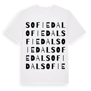 Sofiedal ordlek t-shirt – ekologisk bomull t-shirt från Pinshirt