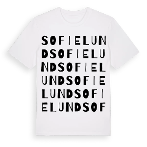 Sofielund ordlek t-shirt – ekologisk bomull t-shirt från Pinshirt