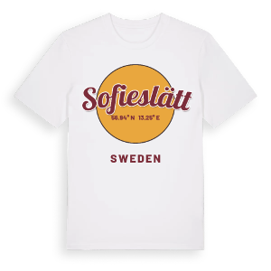 Sofieslätt cirkel t-shirt – ekologisk bomull t-shirt från Pinshirt