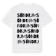 White t-shirt med Söndrum ordlek t-shirt