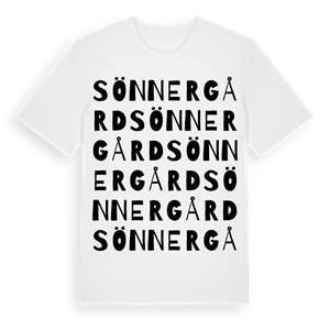 Sönnergård ordlek t-shirt – ekologisk bomull t-shirt från Pinshirt