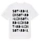 White t-shirt med Sotardalen ordlek t-shirt