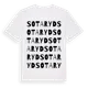 White t-shirt med Sotaryd ordlek t-shirt