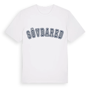 Sövdared college t-shirt – ekologisk bomull t-shirt från Pinshirt