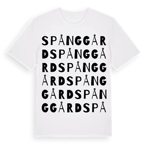 Spånggård ordlek t-shirt – ekologisk bomull t-shirt från Pinshirt