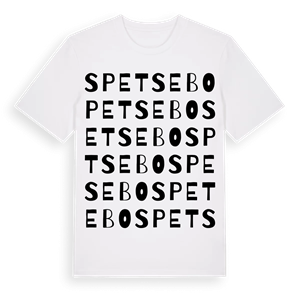 Spetsebo ordlek t-shirt – ekologisk bomull t-shirt från Pinshirt