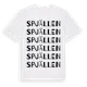 White t-shirt med Spjällen ordlek t-shirt