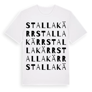 Stallakärr ordlek t-shirt – ekologisk bomull t-shirt från Pinshirt