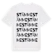 White t-shirt med Stämme ordlek t-shirt