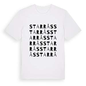 Starrås ordlek t-shirt – ekologisk bomull t-shirt från Pinshirt