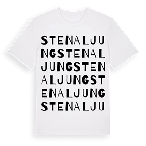 Stenaljung ordlek t-shirt – ekologisk bomull t-shirt från Pinshirt
