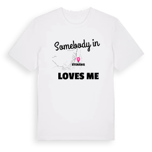 Någon i Stenäng älskar mig t-shirt – ekologisk bomull t-shirt från Pinshirt