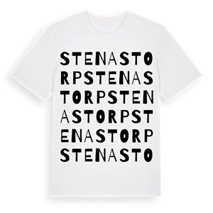 Stenastorp ordlek t-shirt – ekologisk bomull t-shirt från Pinshirt