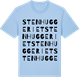 Blue Soul t-shirt med Stenhuggeriet ordlek t-shirt