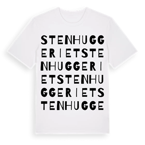 Stenhuggeriet ordlek t-shirt – ekologisk bomull t-shirt från Pinshirt