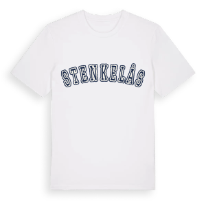 Stenkelås college t-shirt – ekologisk bomull t-shirt från Pinshirt