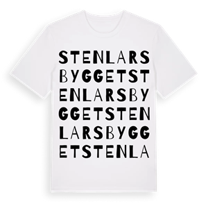 Stenlarsbygget ordlek t-shirt – ekologisk bomull t-shirt från Pinshirt