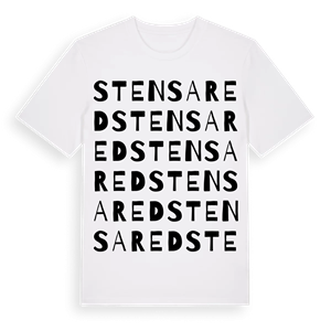 Stensared ordlek t-shirt – ekologisk bomull t-shirt från Pinshirt