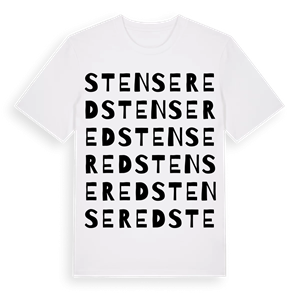 Stensered ordlek t-shirt – ekologisk bomull t-shirt från Pinshirt