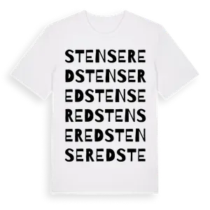 Stensered ordlek t-shirt – ekologisk bomull t-shirt från Pinshirt