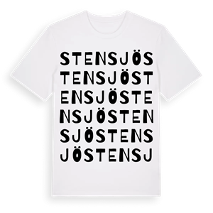 Stensjö ordlek t-shirt – ekologisk bomull t-shirt från Pinshirt
