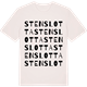 Vintage White t-shirt med Stenslotta ordlek t-shirt