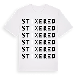 Stixered ordlek t-shirt – ekologisk bomull t-shirt från Pinshirt