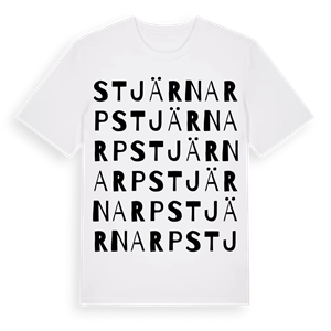 Stjärnarp ordlek t-shirt – ekologisk bomull t-shirt från Pinshirt