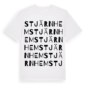 Stjärnhem ordlek t-shirt – ekologisk bomull t-shirt från Pinshirt