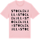 Pink Cotton t-shirt med Stockekulla ordlek t-shirt