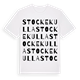 White t-shirt med Stockekulla ordlek t-shirt
