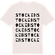 Vintage White t-shirt med Stocken ordlek t-shirt