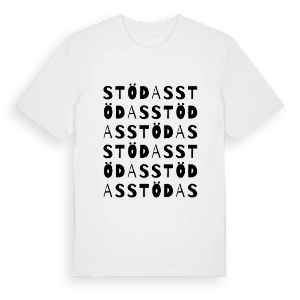 Stödas ordlek t-shirt – ekologisk bomull t-shirt från Pinshirt